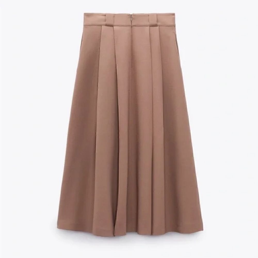 ZARA VOLUMINOUS MIDI SKIRT Pale pink - Picture 3 of 7